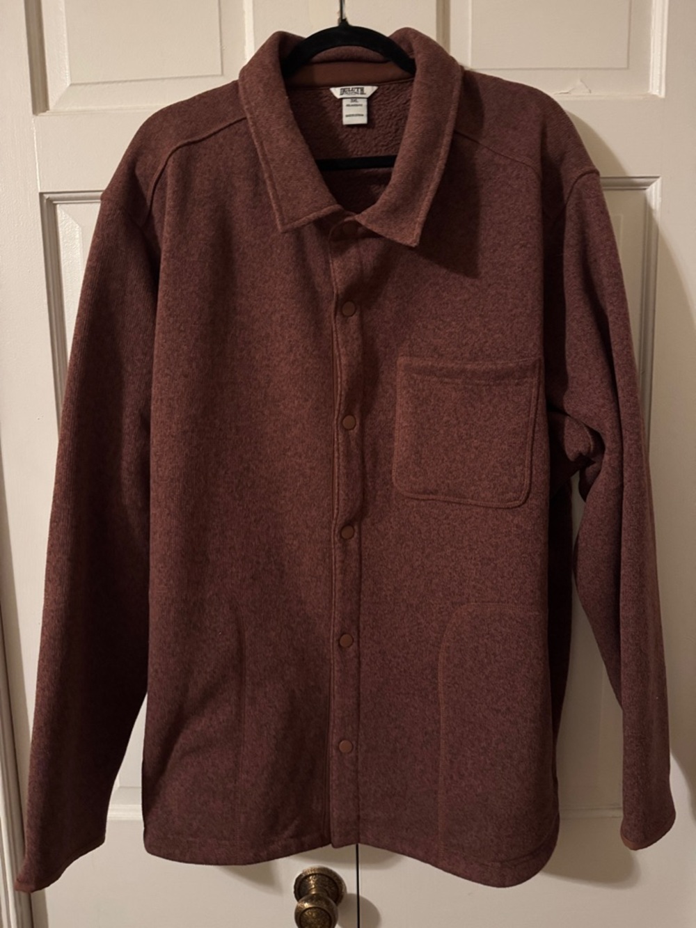 NWOT Duluth Trading Co Rust Relaxed-Fit Shacket Snap Closure Zipper Pockets 3XL